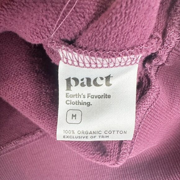 Pact Lips Graphic Crewneck Sweatshirt Size Medium Organic Cotton Purple - Picture 5 of 5